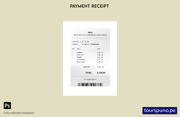 plantilla de cheque de pago Prca lista para imprimir